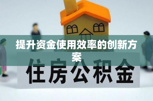 闵行提升资金使用效率的创新方案
