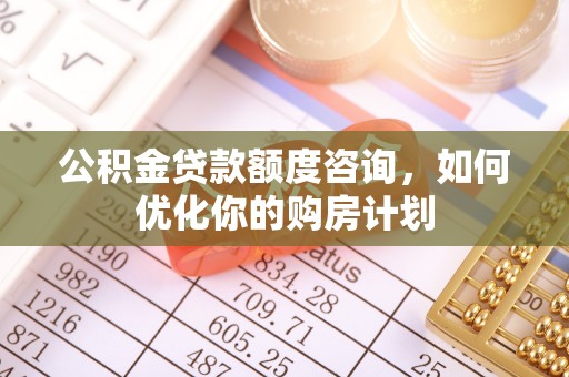 闵行公积金贷款额度咨询，如何优化你的购房计划
