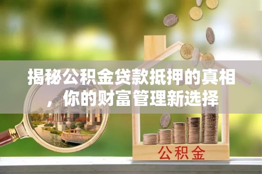 闵行揭秘公积金贷款抵押的真相，你的财富管理新选择