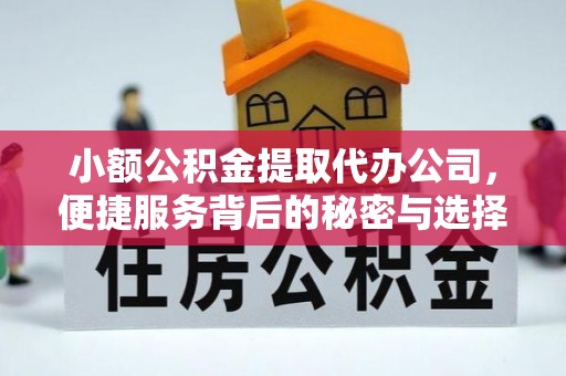 闵行小额公积金提取代办公司，便捷服务背后的秘密与选择指南