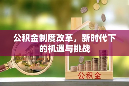闵行公积金制度改革，新时代下的机遇与挑战
