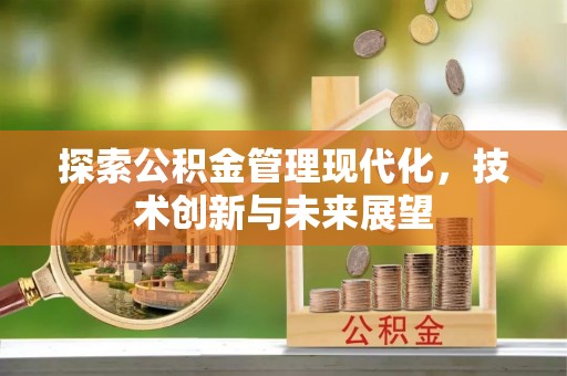 闵行探索公积金管理现代化，技术创新与未来展望