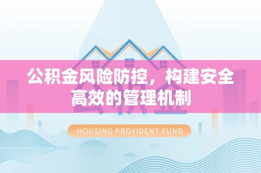 闵行公积金风险防控，构建安全高效的管理机制