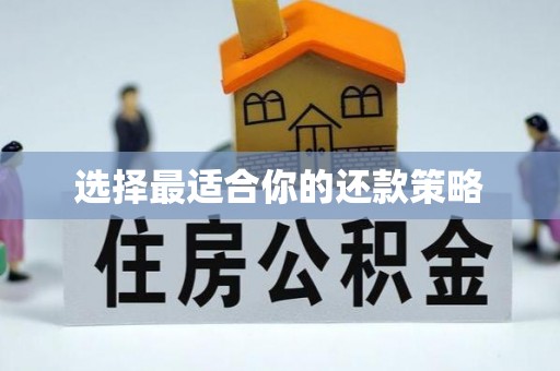 闵行选择最适合你的还款策略