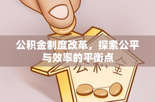 闵行公积金制度改革，探索公平与效率的平衡点